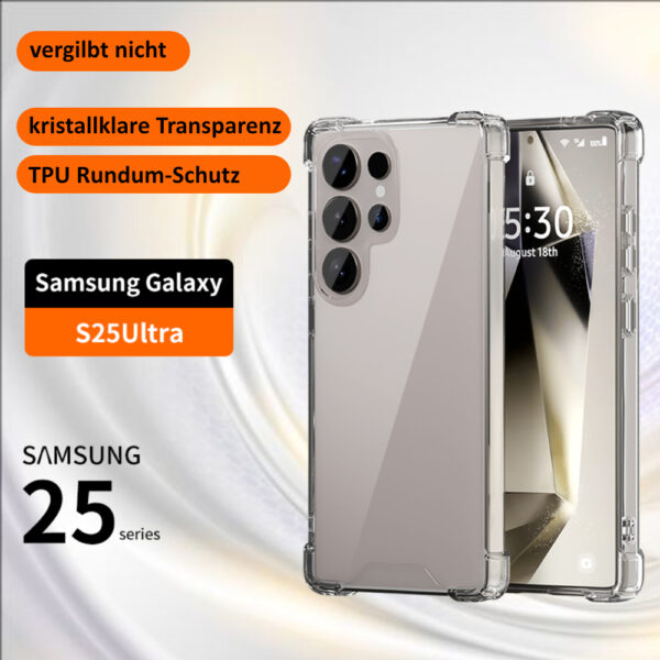 WazzBan Samsung Galaxy S25 Ultra - transparente kristallklare Handyhülle – Bild 5
