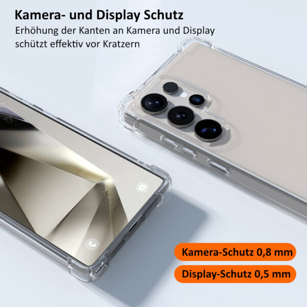 WazzBan Samsung Galaxy S25 Ultra - transparente kristallklare Handyhülle – Bild 6